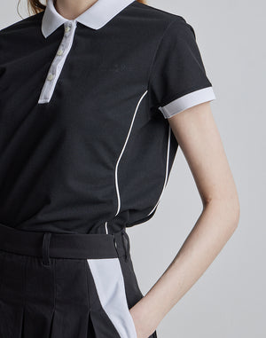 克羅諾斯黑線POLO 衫 [橘色]