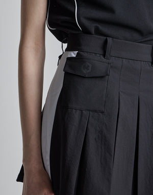 CRONOS BLACK SIDE LINE SKIRT [WHITE]