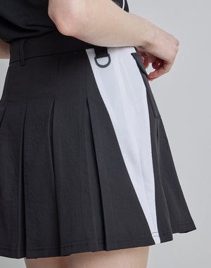 CRONOS BLACK SIDE LINE SKIRT [WHITE]