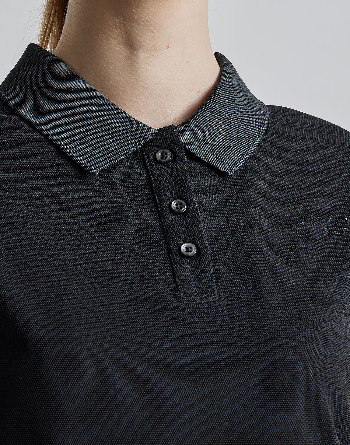 CRONOS BLACK SLEEVELESS POLO【WHITE】