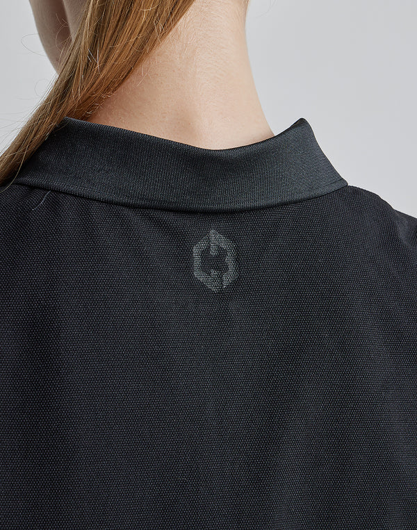 CRONOS BLACK SLEEVELESS POLO [ORANGE]