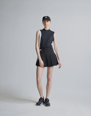 CRONOS BLACK MOCK NECK SLEEVELESS [BLACK]