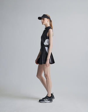 CRONOS BLACK MOCK NECK SLEEVELESS [BLACK]
