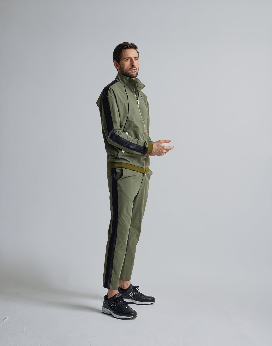 新入荷 CRONOS BLACK CRONOS クロノス – PANTS【OLIVE】 LINE SIDE メンズウェア