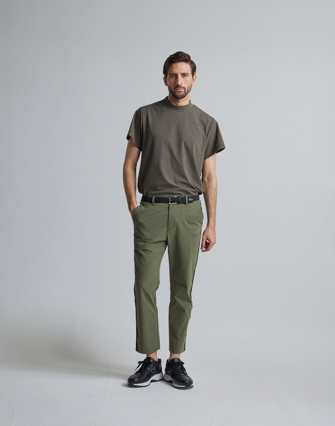 CRONOS BLACK SIDE LINE MOCKNECK [KHAKI]