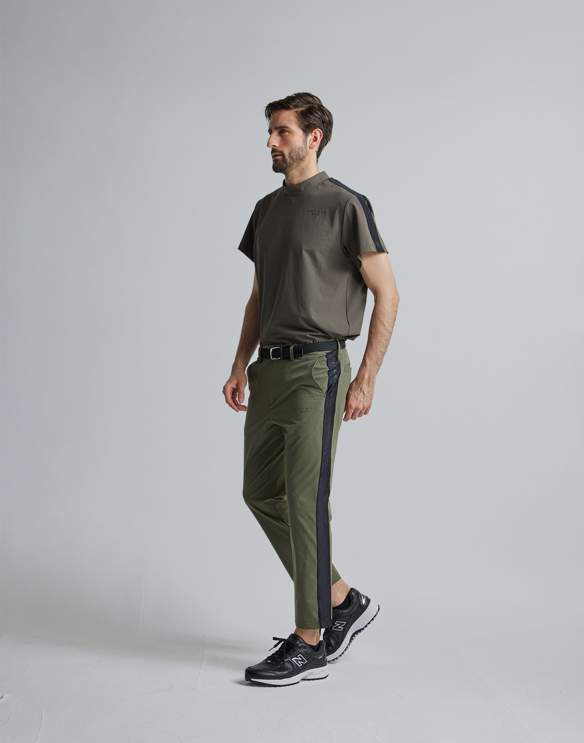 CRONOS BLACK SIDE LINE MOCKNECK [KHAKI]