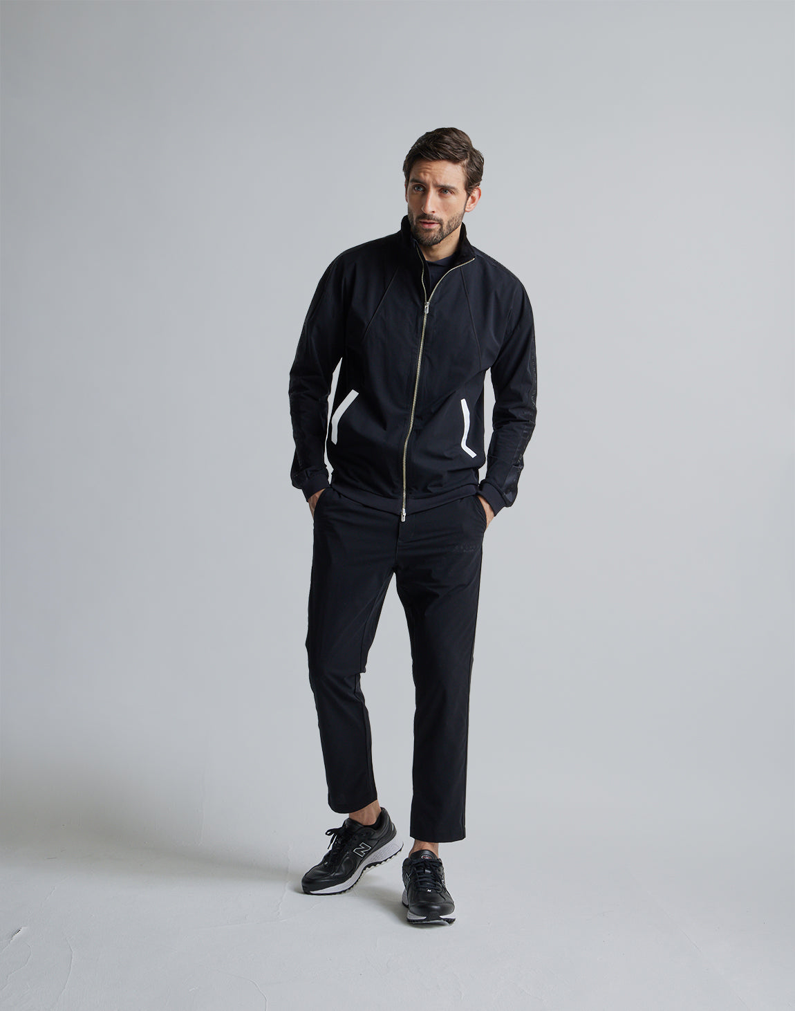 CRONOS ストレッチパンツ ブラック CRONOS BLACK SIDE LINE BRAKER [BLACK] – クロノス CRONOS