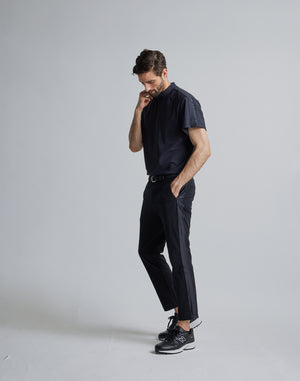 CRONOS BLACK SIDE LINE PANTS [BLACK]