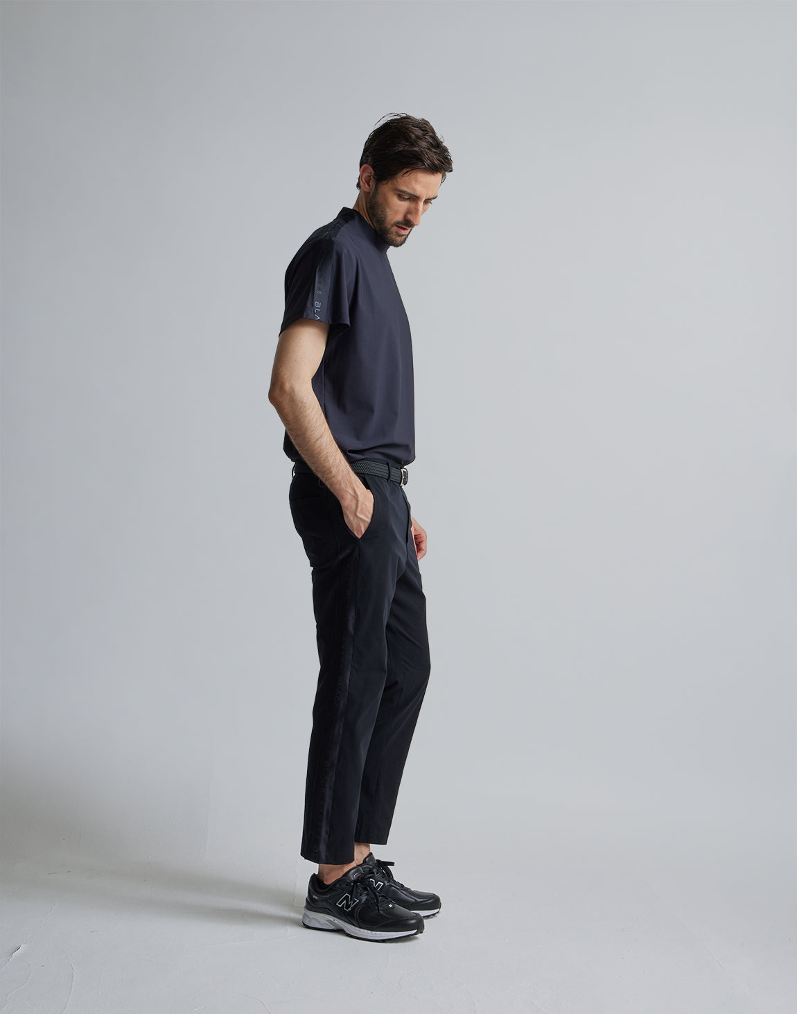 CRONOS BLACK SIDE LINE MOCKNECK [BLACK]