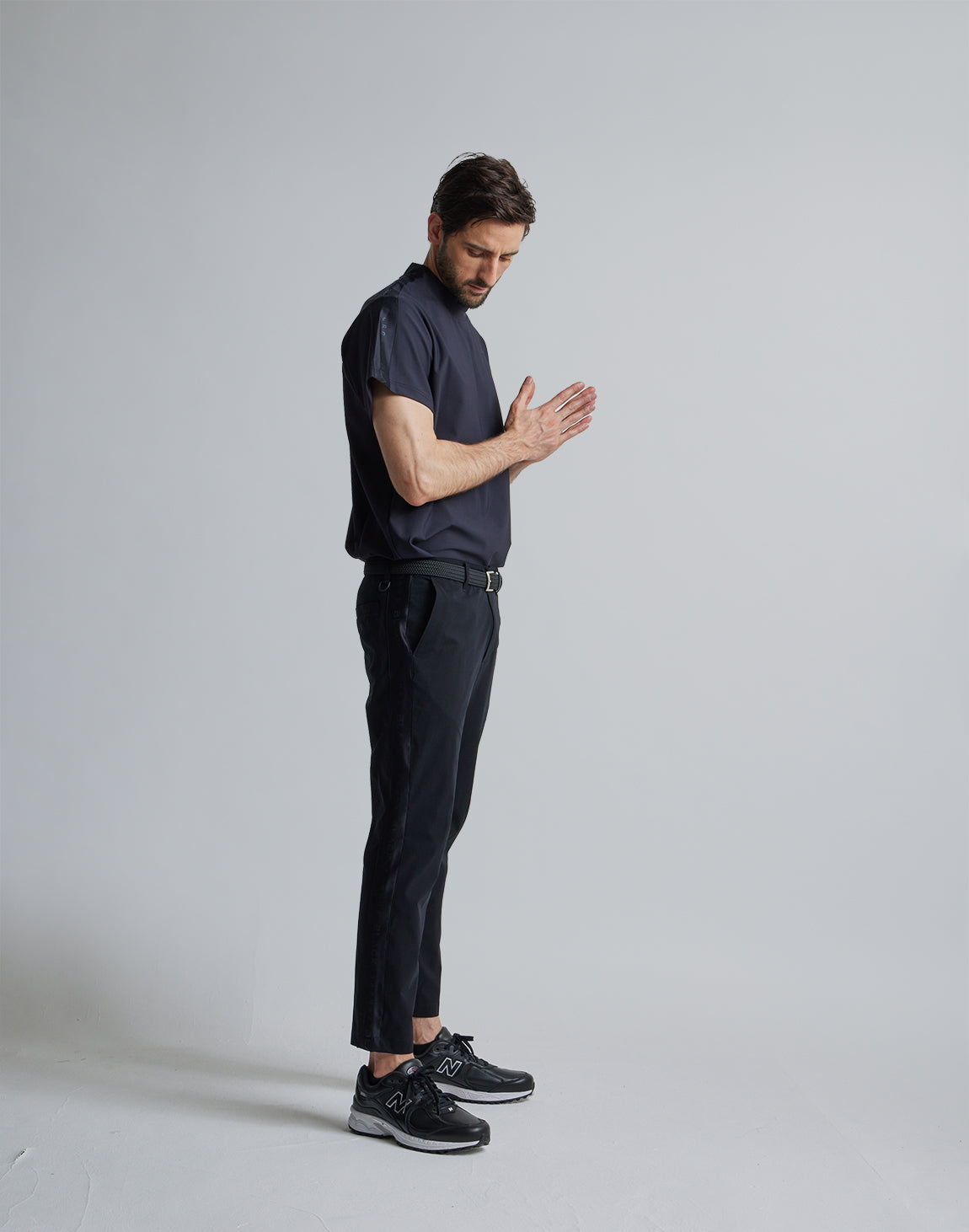 CRONOS BLACK SIDE LINE MOCKNECK [BLACK]