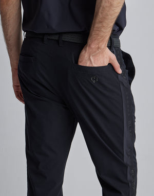 CRONOS BLACK SIDE LINE PANTS [BLACK]