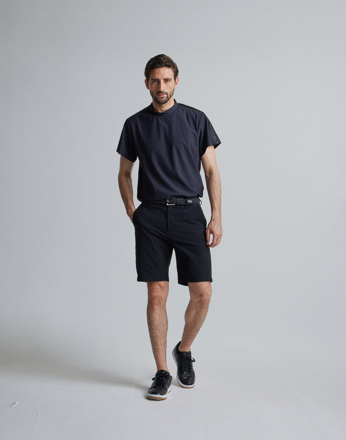 CRONOS BLACK SIDE LINE MOCKNECK [BLACK]