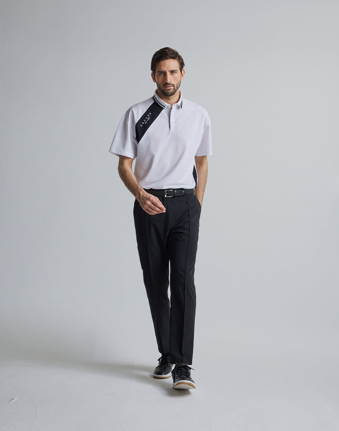 CRONOS BLACK LINE POLO ホワイト CRONOS BLACK LINE POLO【WHITE】