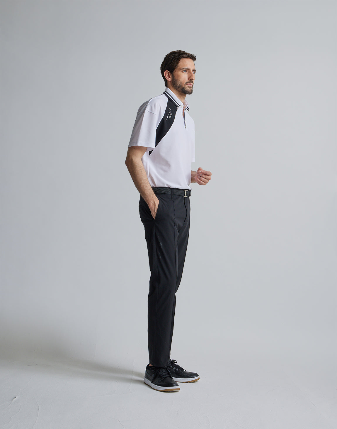 CRONOS BLACK LINE POLO【WHITE】