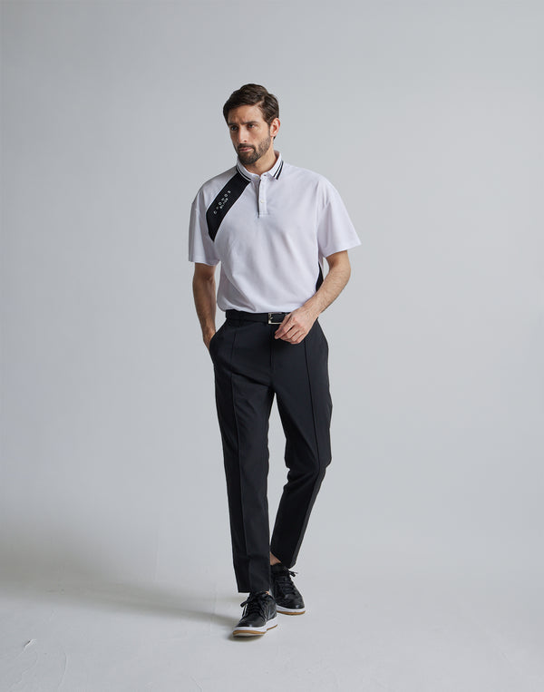CRONOS BLACK LINE POLO [WHITE]