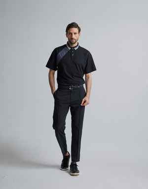 CRONOS BLACK LINE POLO [BLACK]