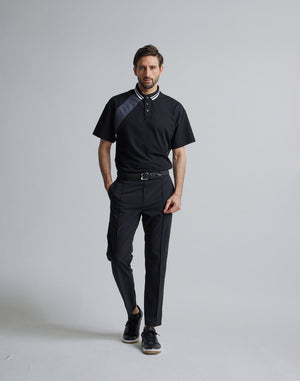 CRONOS BLACK LINE POLO [BLACK]