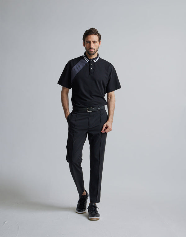 CRONOS BLACK LINE POLO [BLACK]