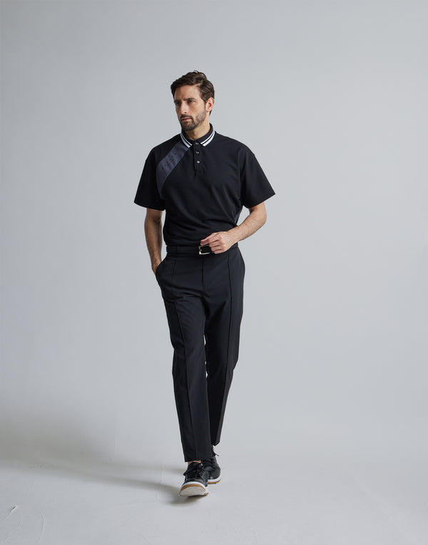 CRONOS BLACK LINE POLO [BLACK]