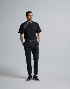CRONOS BLACK LINE POLO [BLACK]