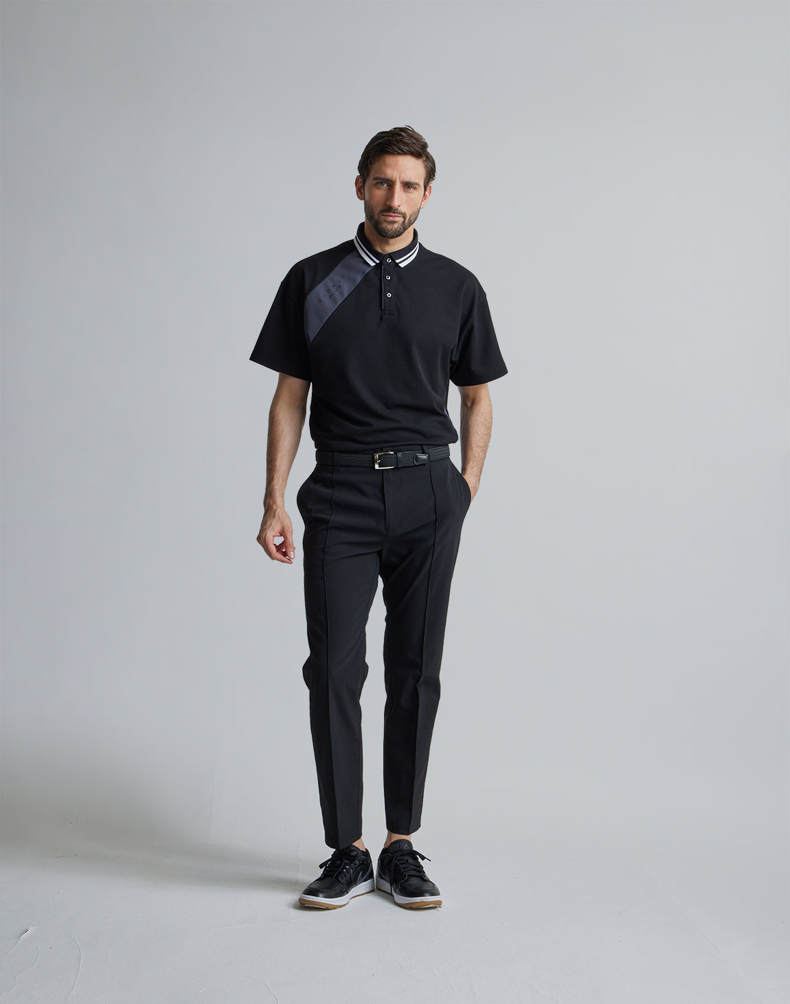 CRONOS BLACK クロノス ブラック　ポロシャツXL CRONOS BLACK LINE POLO【BLACK】