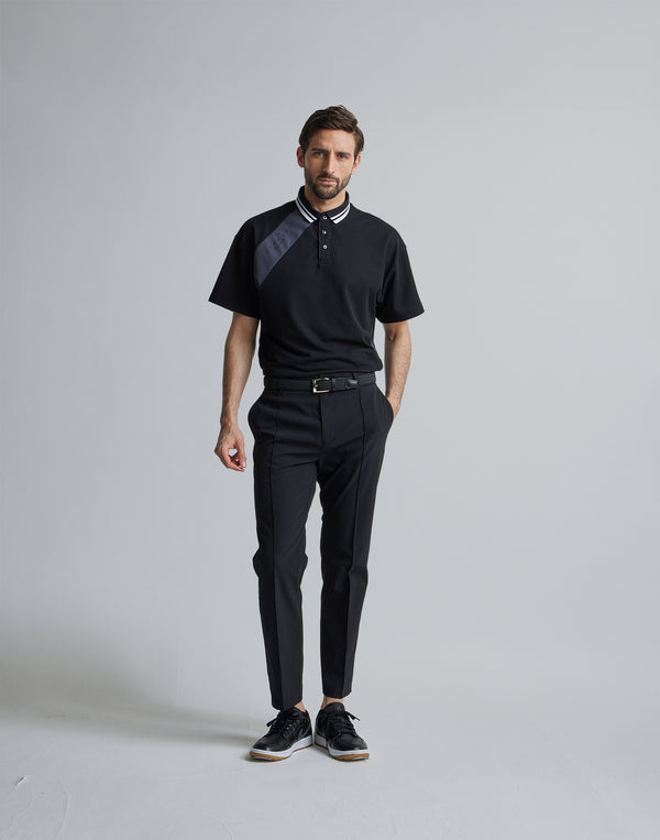 CRONOS BLACK LINE POLO [BLACK]