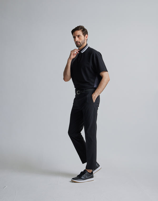 CRONOS BLACK LINE POLO [BLACK]