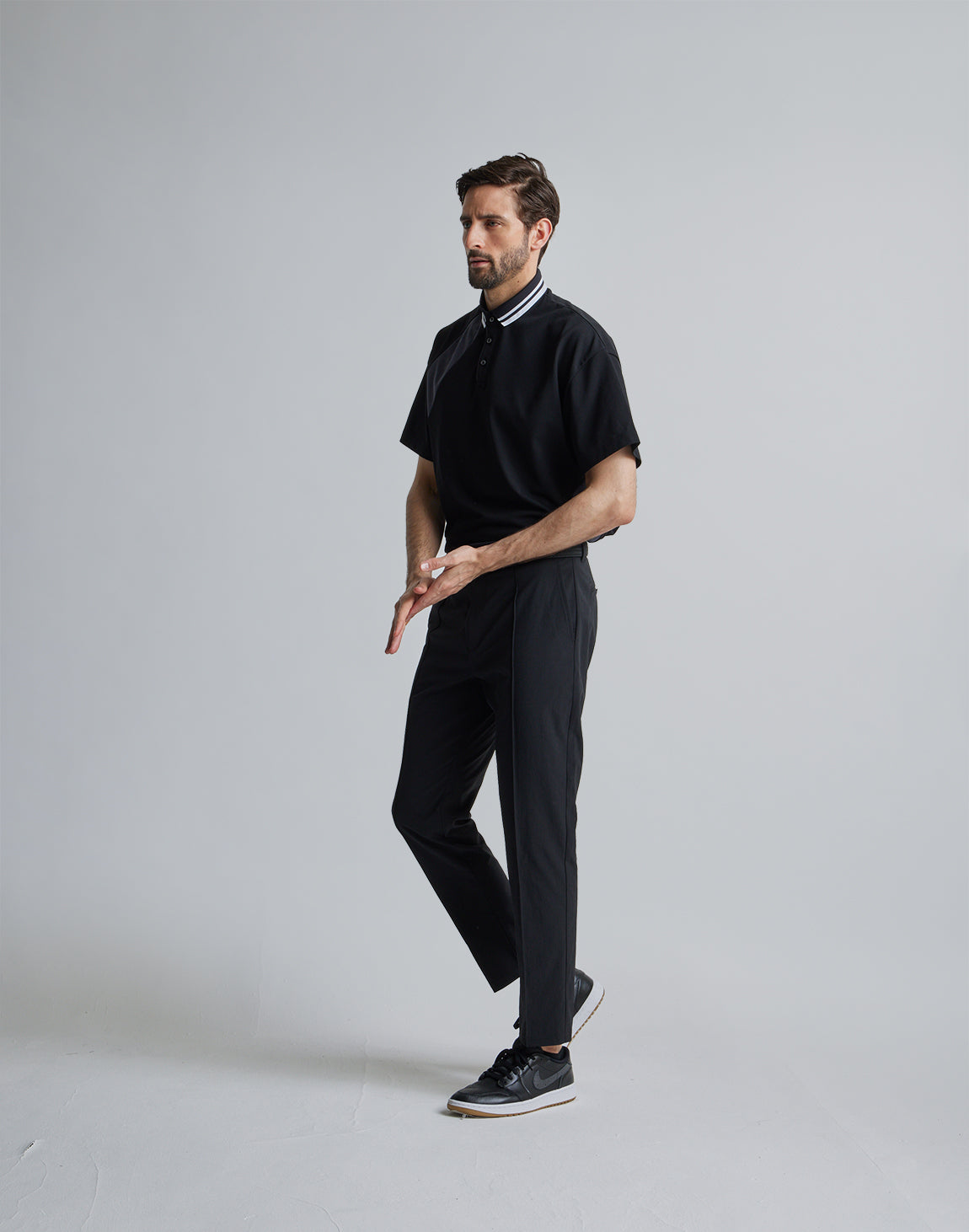 CRONOS BLACK LINE POLO【BLACK】