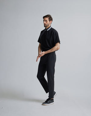 CRONOS BLACK LINE POLO [BLACK]