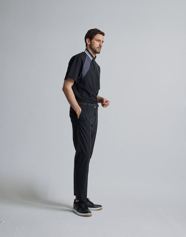 CRONOS BLACK LINE POLO [BLACK]
