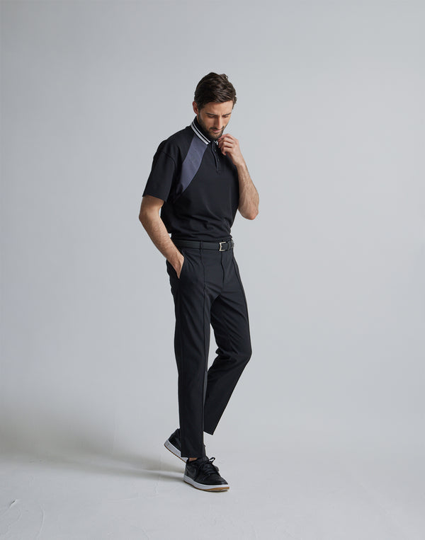 CRONOS BLACK LINE POLO [BLACK]