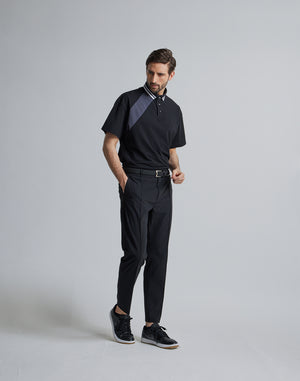 CRONOS BLACK LINE POLO [BLACK]