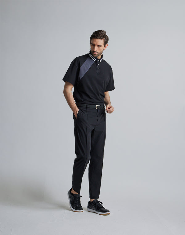 CRONOS BLACK LINE POLO [BLACK]