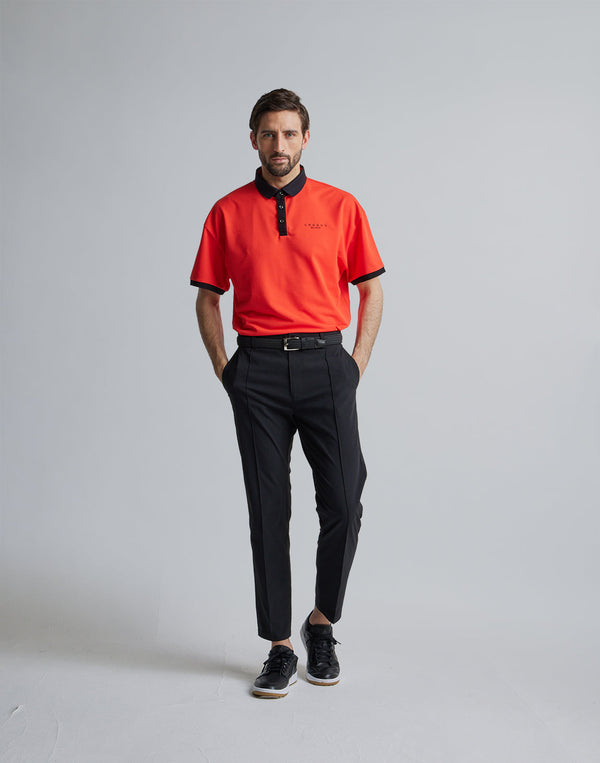 克羅諾斯黑色 POLO 衫 [橘色]