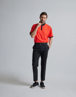 克羅諾斯黑色 POLO 衫 [橘色]