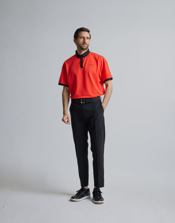 克羅諾斯黑色 POLO 衫 [橘色]
