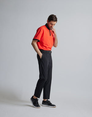 克羅諾斯黑色 POLO 衫 [橘色]