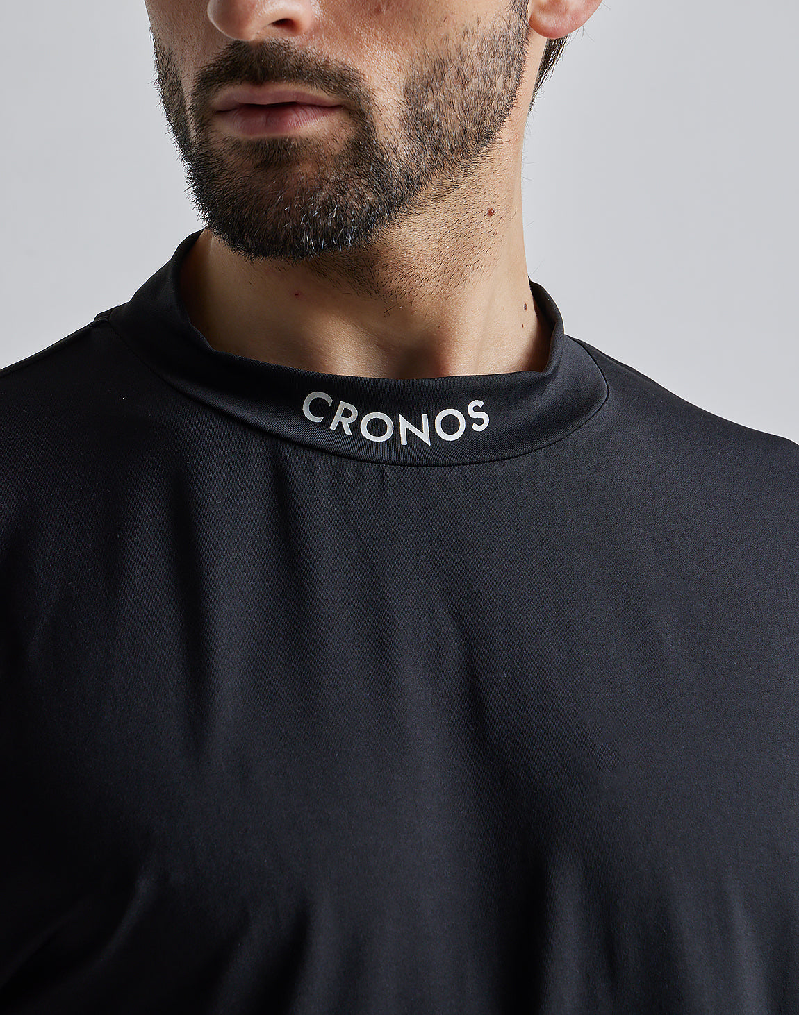 CRONOS クルーネック スウェット 新品 CRONOS BLACK NECK LOGO MOCKNECK【WHITE】