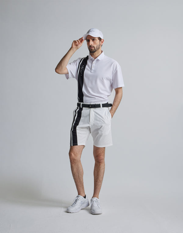 CRONOS BLACK 2LINE POLO【WHITE】