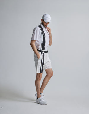 CRONOS BLACK 2LINE POLO【WHITE】