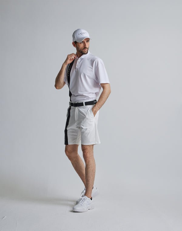 CRONOS BLACK 2LINE POLO【WHITE】