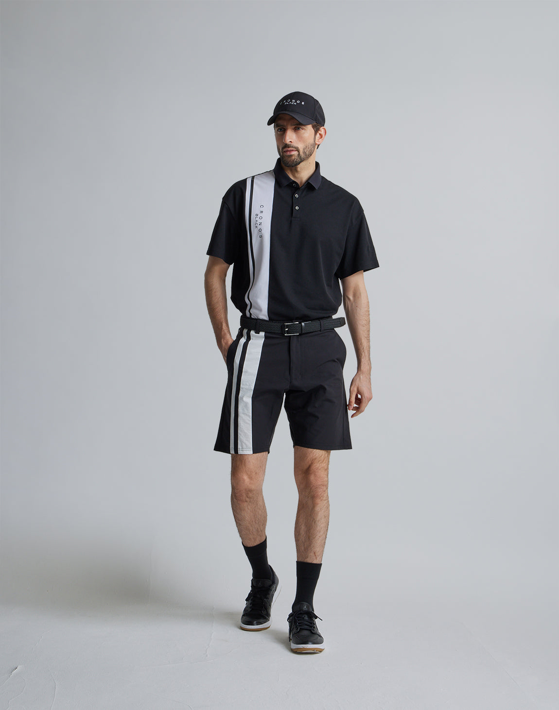 CRONOS WOMEN 2LINE SHORT SHIRTS【BLACK】 – クロノス CRONOS