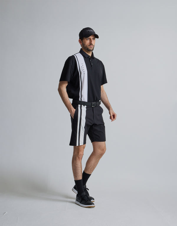 CRONOS BLACK 2LINE POLO【BLACK】