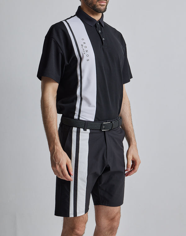 CRONOS BLACK 2LINE POLO【BLACK】