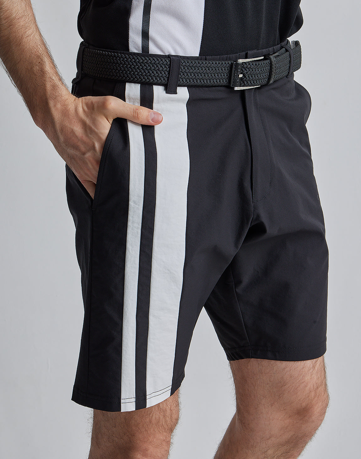 CRONOS BLACK 2LINE SHORTS【WHITE】