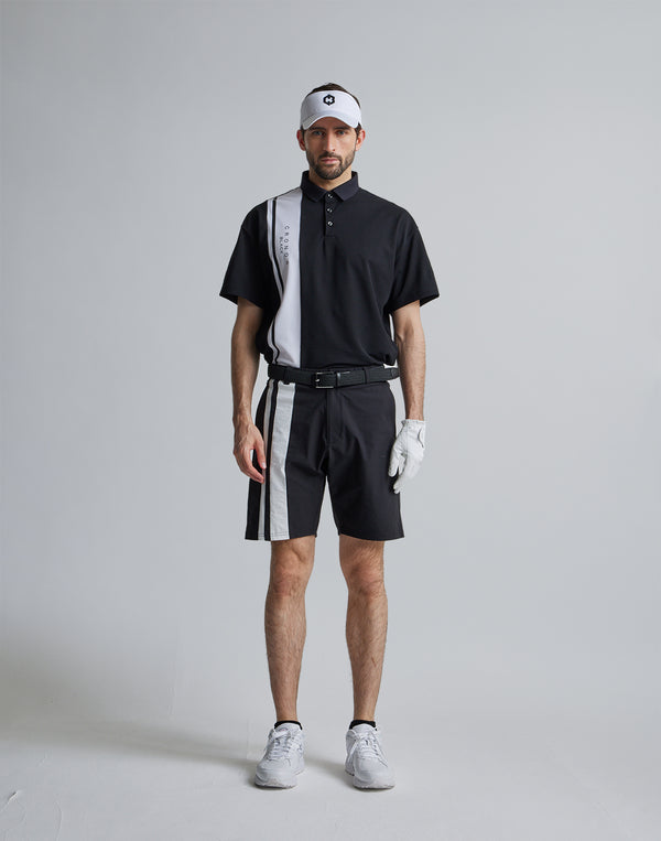 CRONOS BLACK 2LINE POLO【BLACK】