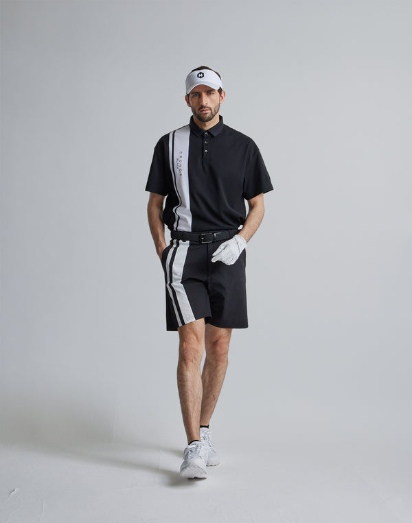 CRONOS BLACK 2LINE POLO【BLACK】