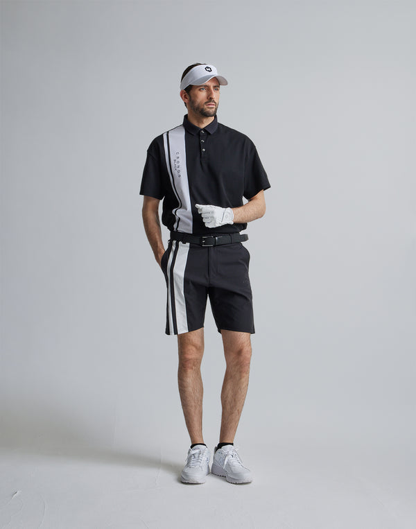 CRONOS BLACK 2LINE POLO【BLACK】