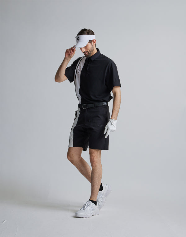 CRONOS BLACK 2LINE POLO【BLACK】