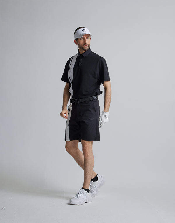 CRONOS BLACK 2LINE POLO【BLACK】